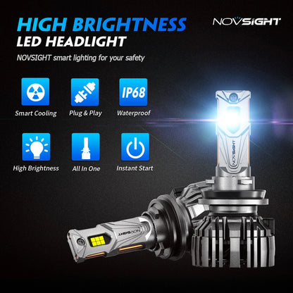 H11 LED Headlight Bulbs Kit for NOVSIGHT (140W, 30000LM, 6500K)