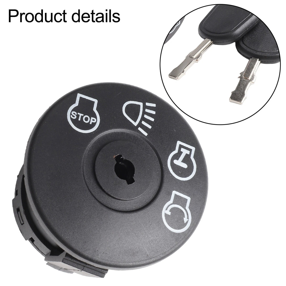 Ignition Switch with 2 Keys for Riding Lawn Mowers (7 PIN)