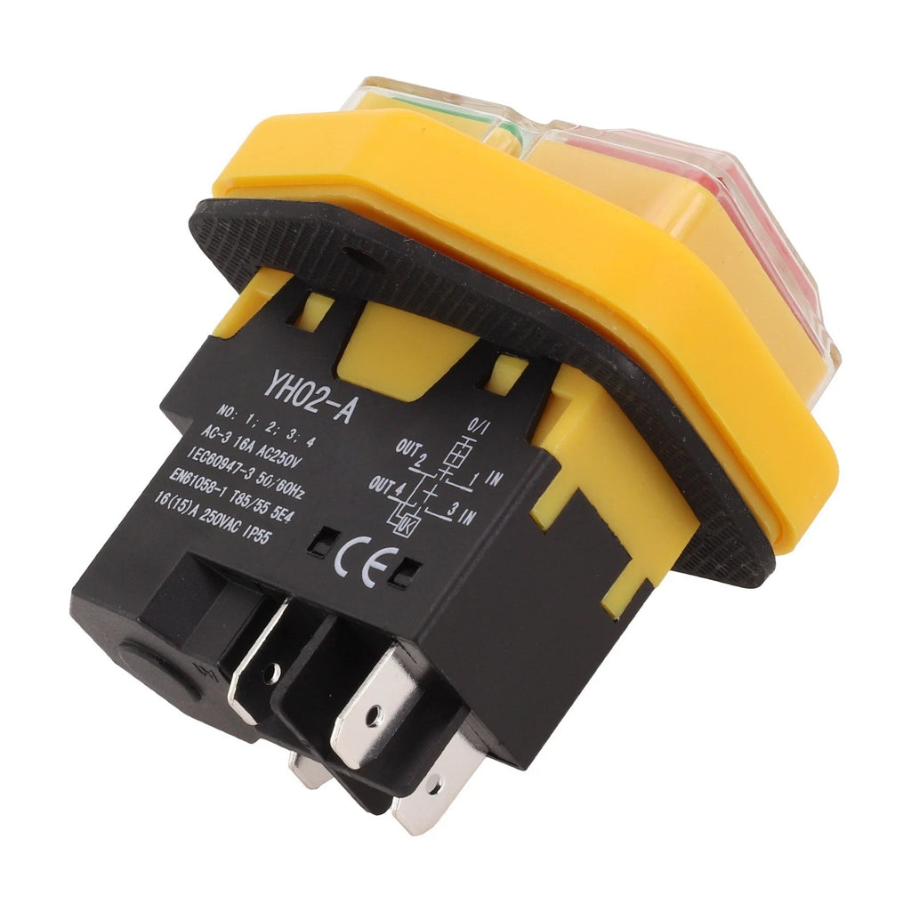 Pushbutton Switch for YH02-A (AC220V 16A, IP55, 4-Pin)