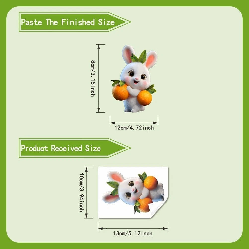 Rabbit Switch Sticker for Wall Glass (13x10cm)