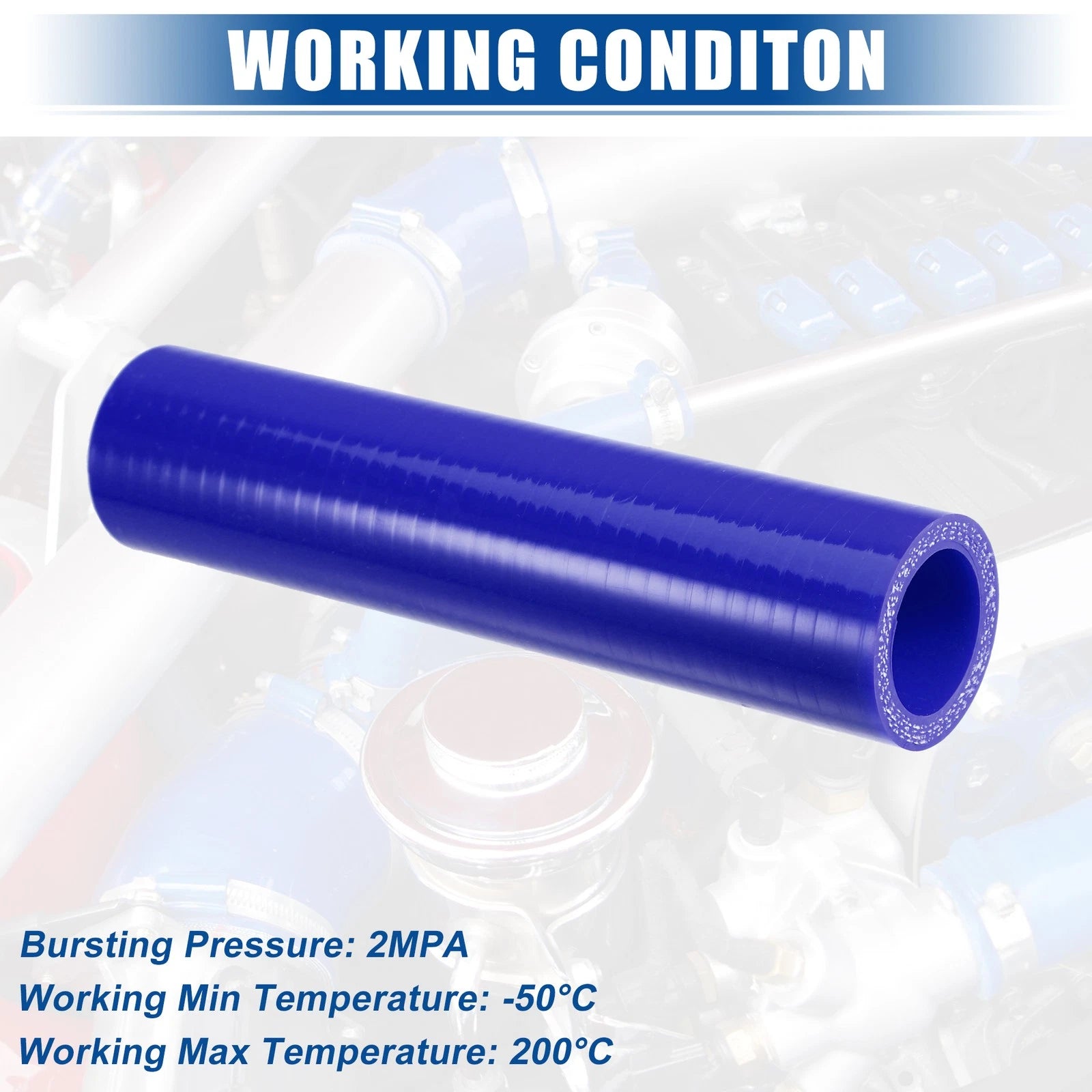 Silicone Reducer Hose Coupler 1" ID 6" Length Intercooler Blue