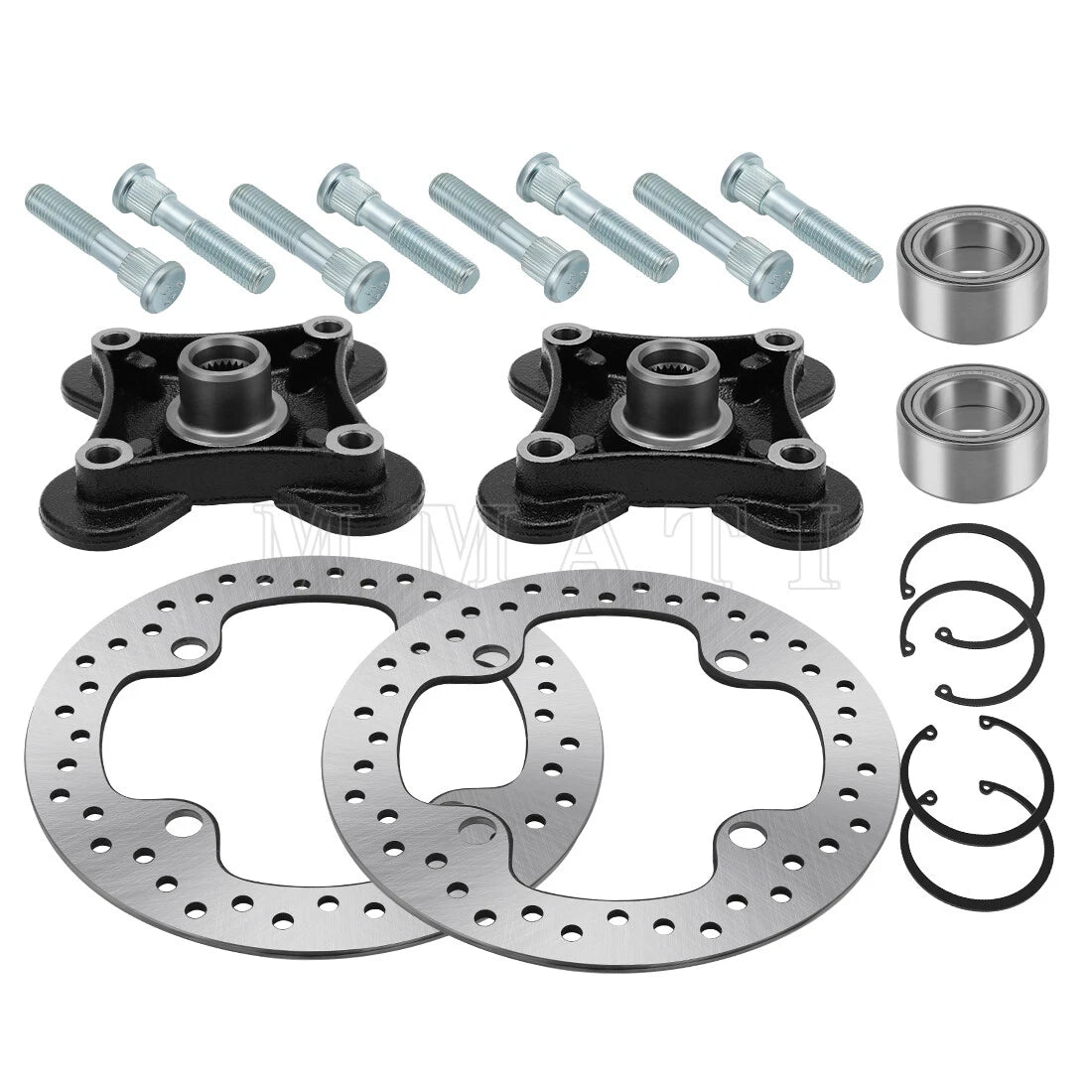 2 Front/Rear Wheel Hub & Rotor Kit for Polaris RZR XP 1000 (2014–2023)