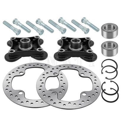 2 Front/Rear Wheel Hub & Rotor Kit for Polaris RZR XP 1000 (2014–2023)