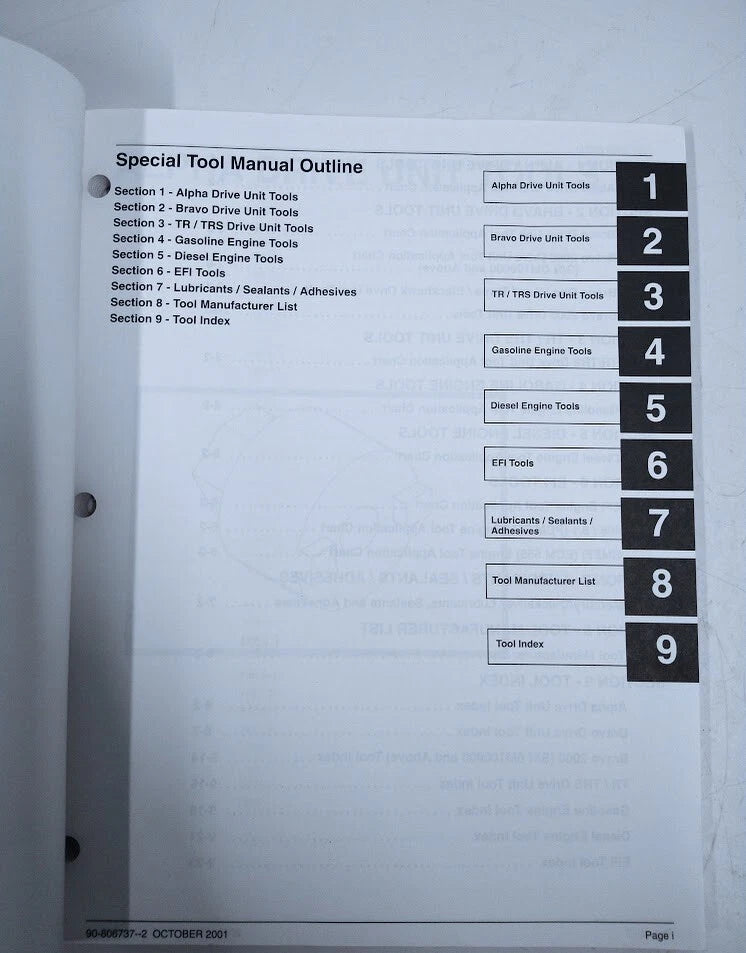 Special Tools Manual for Mercury MerCruiser (90-806737-2)
