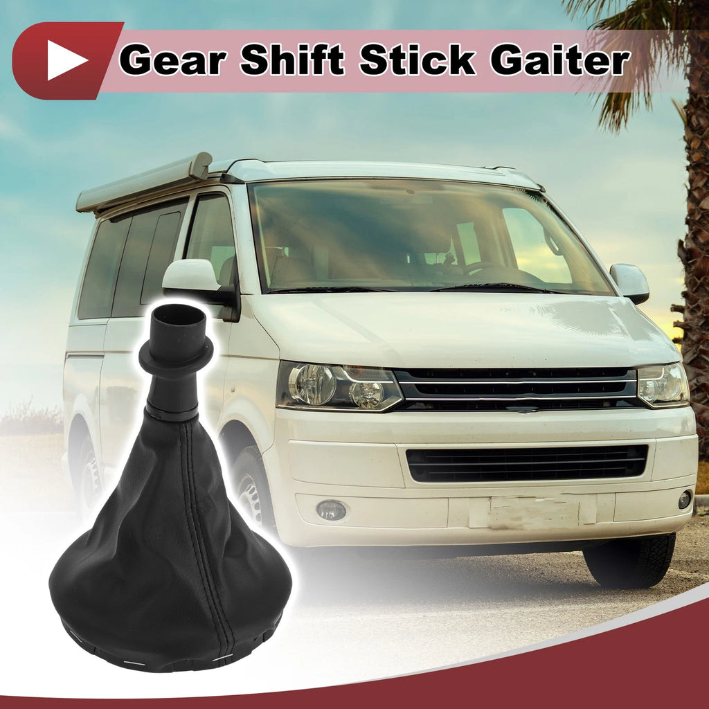 Gear Shift Gaiter Replacement for Volkswagen T5 T5.1 (2003–2011) Black Leather