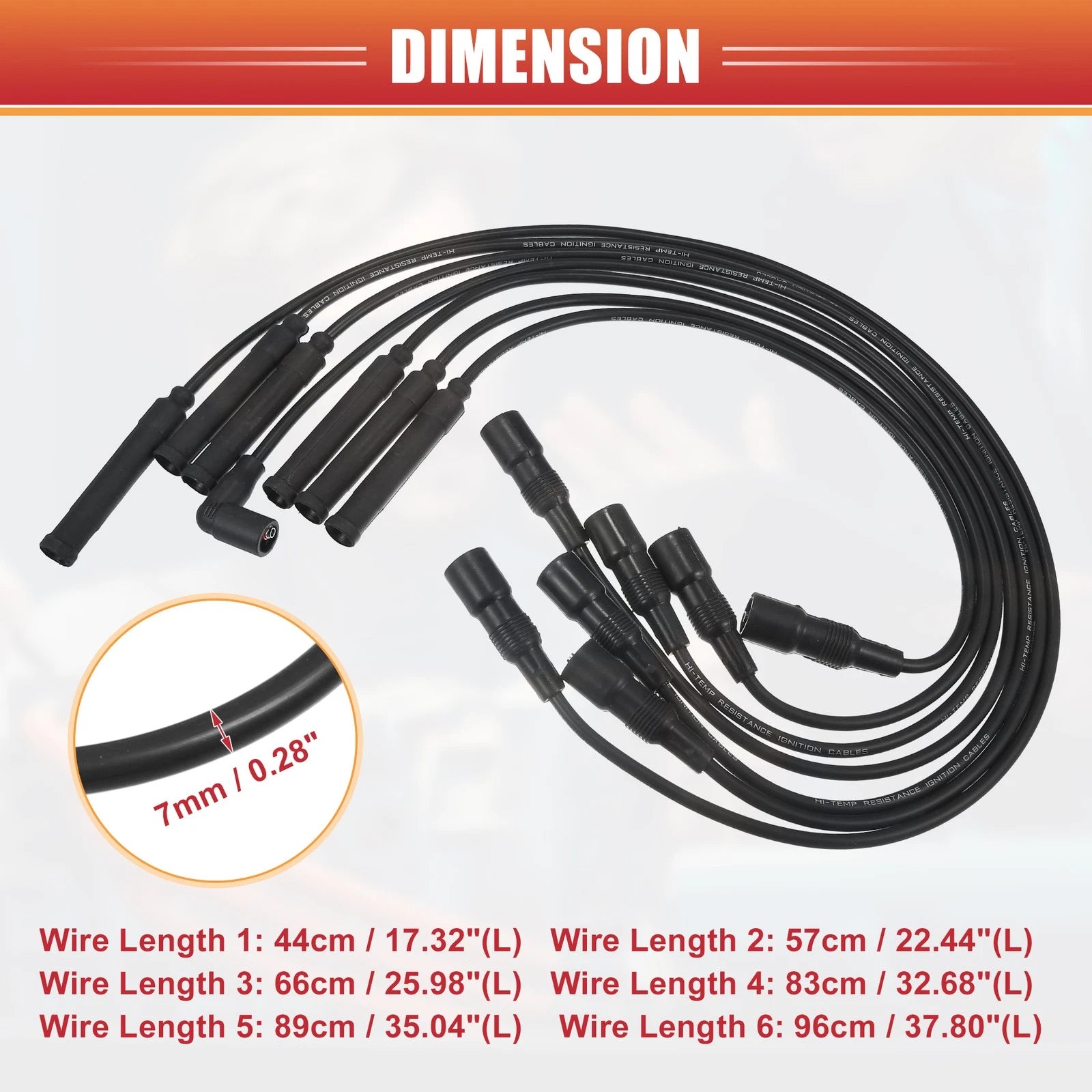 Ignition Coil Spark Plug Wire Set for BMW 325es (1986–1987)