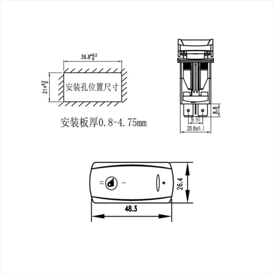 Rear Work Light Switch 300-4996 for CAT Excavator