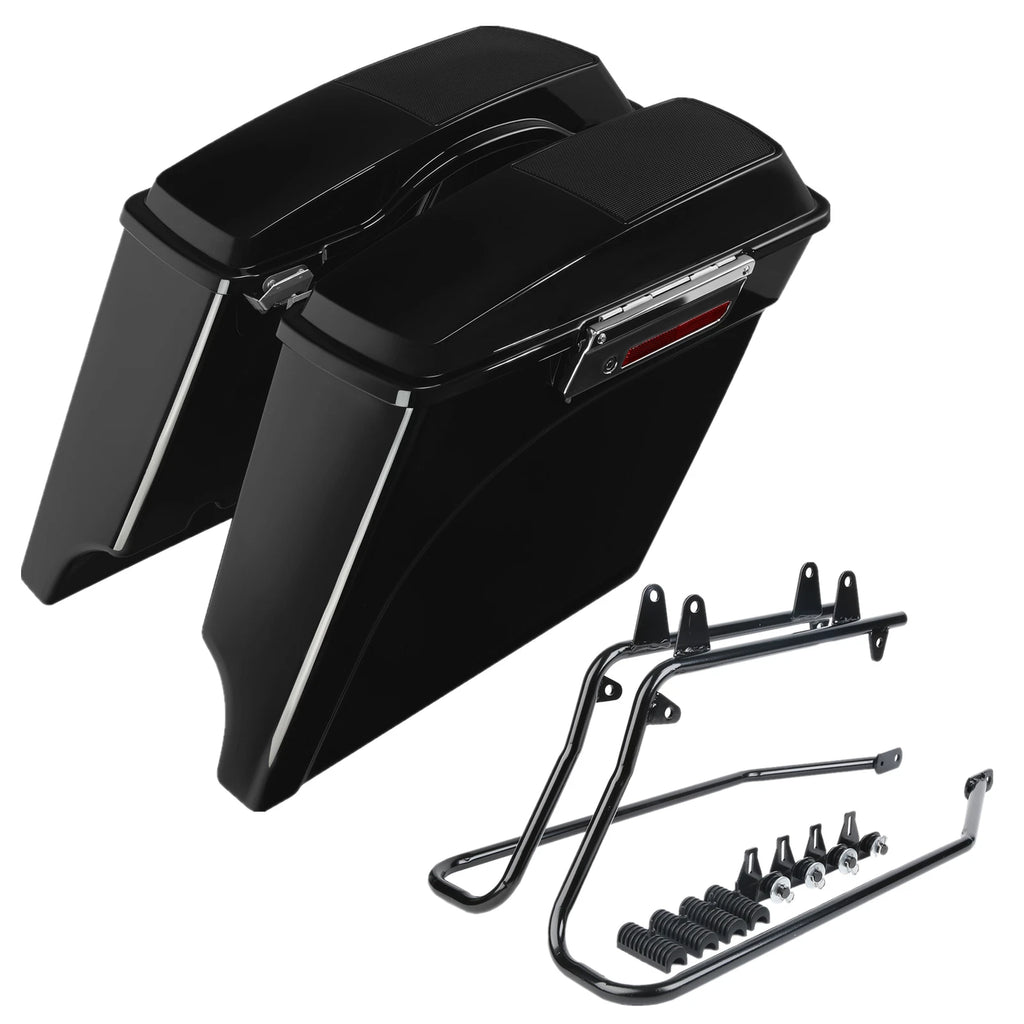 5" Stretched Saddlebag Speaker Lid & Conversion Bracket for Softail (1984–2017)
