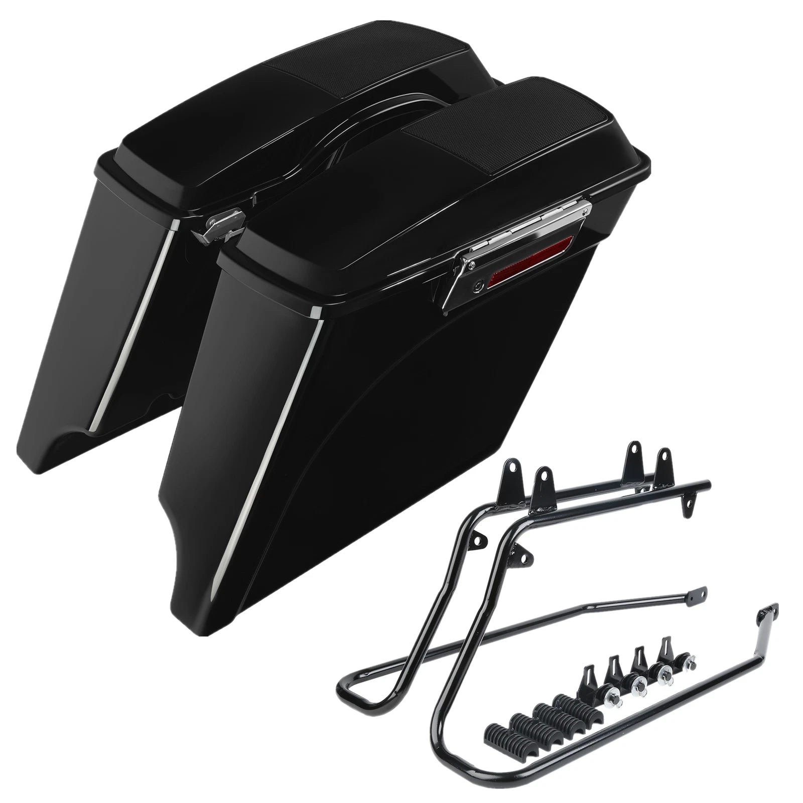 5" Stretched Saddlebag Speaker Lid & Conversion Bracket for Softail (1984–2017)
