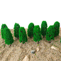 10Pcs 8cm Green Model Trees for HO N Z Train Railway Layout