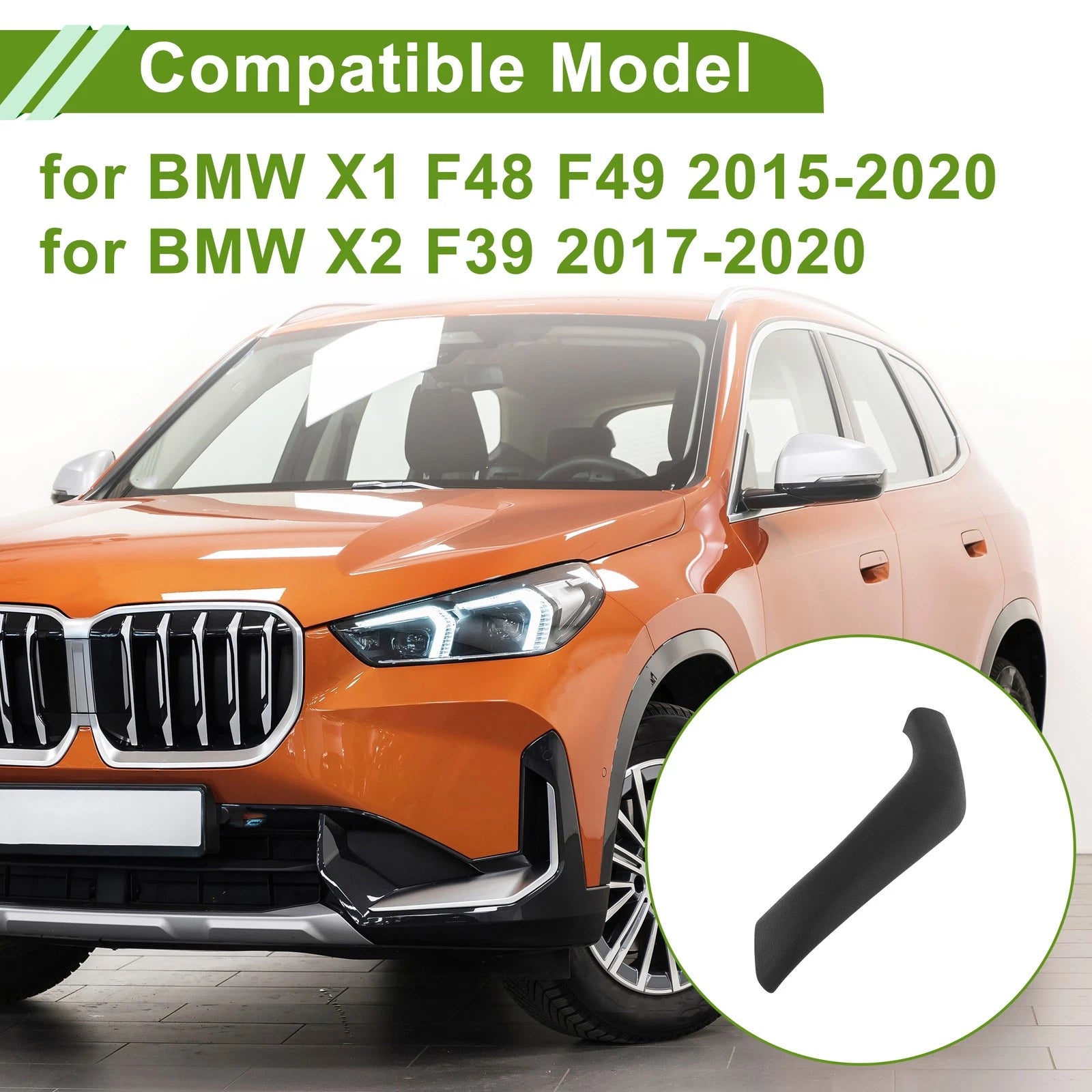 Door Panel Handle Pull Trim Cover Replacement for BMW X1 F48 F49 (2015–2020)