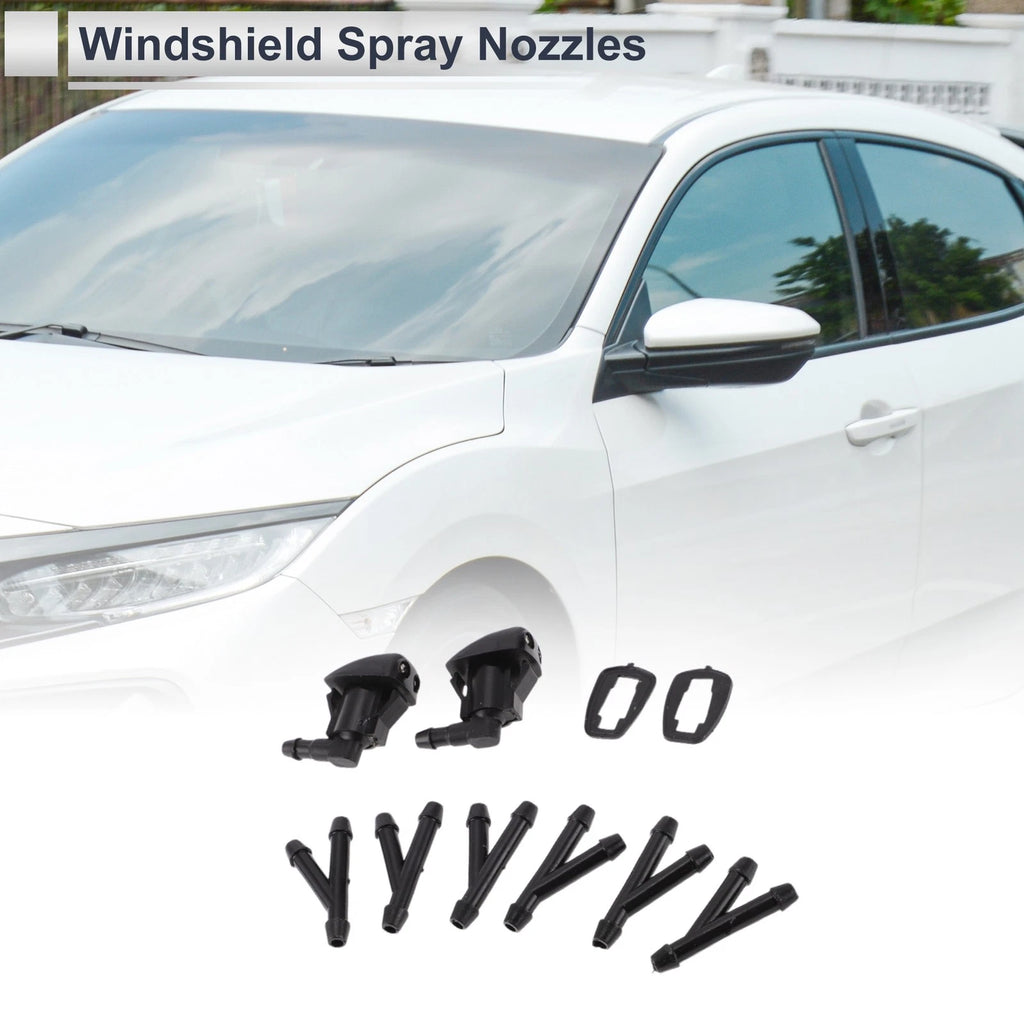 Windshield Washer Nozzle Replacement with 6 Hose Connectors for Toyota (2010–2023)