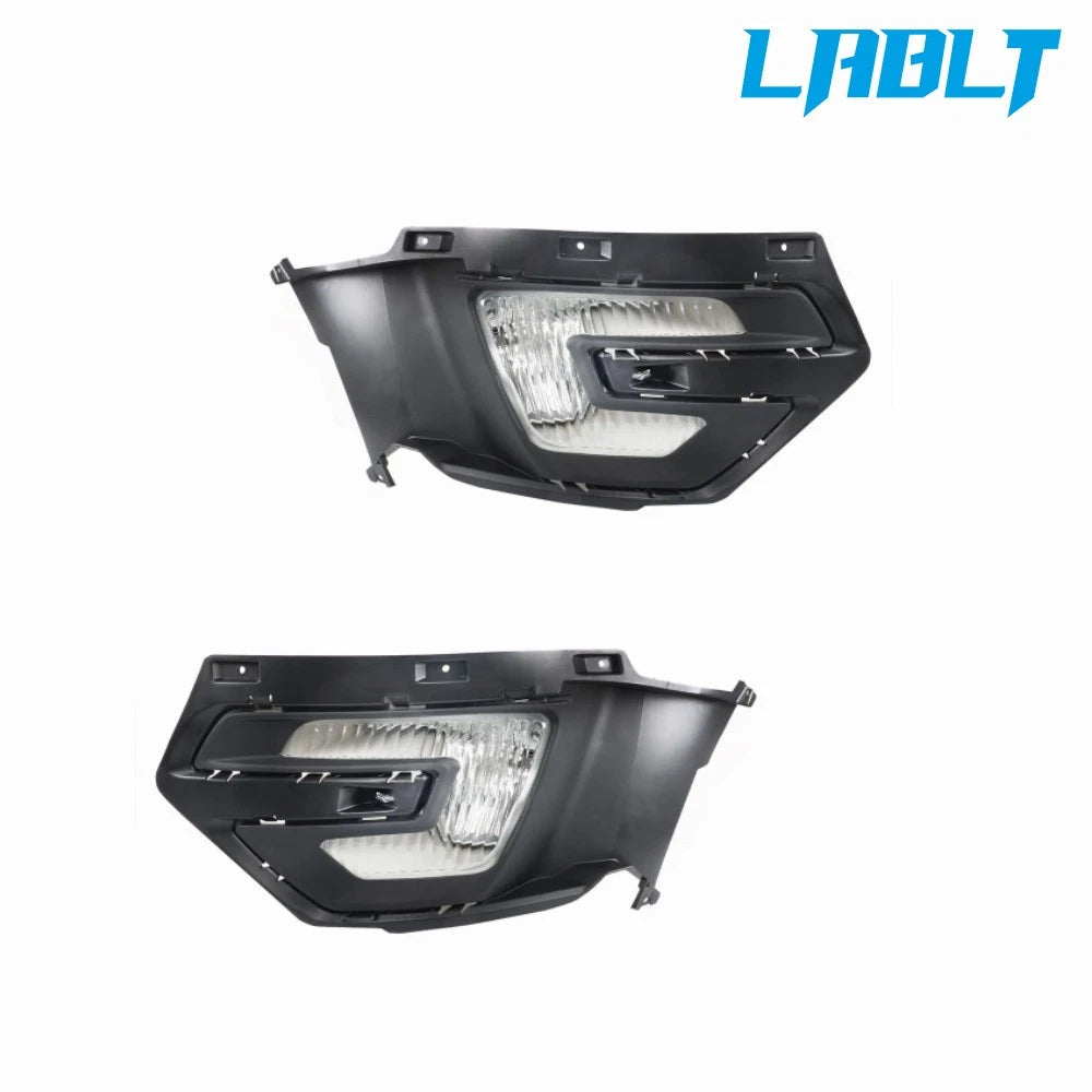 Fog Lights Lamps Set of 2 w/Black Bezel for Ford Explorer (2016–2017)