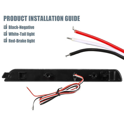 2Pcs Smoke Lens Red LED Rear Bumper Reflector Brake Light for Mazda 3 (2004–2009)