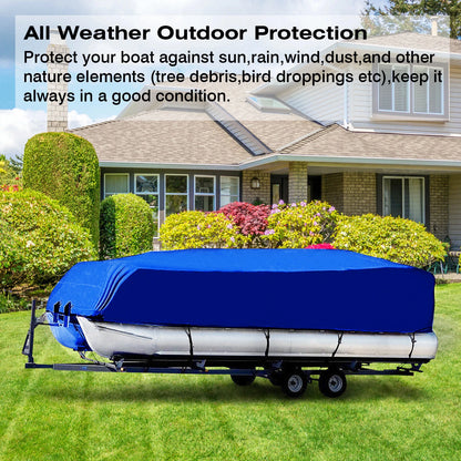Fishing Ski Pontoon Boat Cover for Neverland 21-24ft (Waterproof, UV, Dust, Rain)