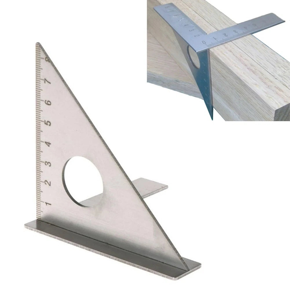45 Degree Angle Multiscribe Triangle Ruler for Woodworking