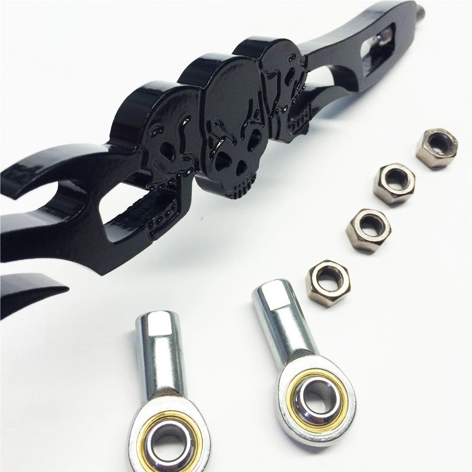 Black Skull Shift Linkage for Harley Davidson Softail (FXDWG, Dyna, FLHR)
