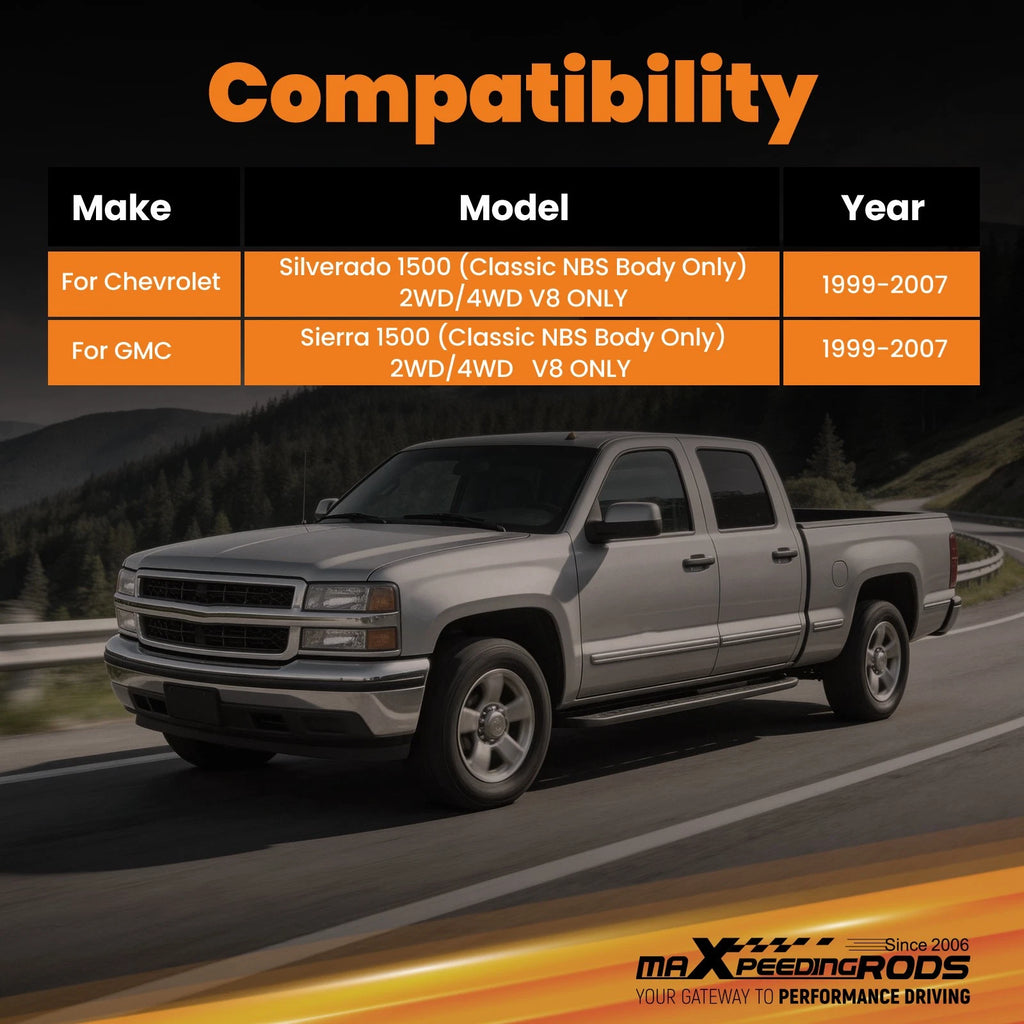 3" Front Lowering Coil Springs Drop Kit for Chevrolet Silverado 1500 (1999–2007)