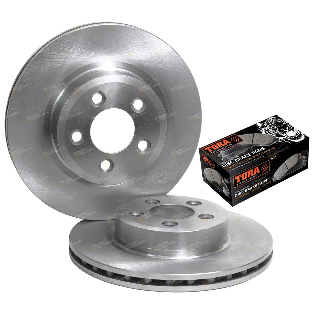 2 Front Disc Rotors + Brake Pads for Ford Territory (2004–2014)