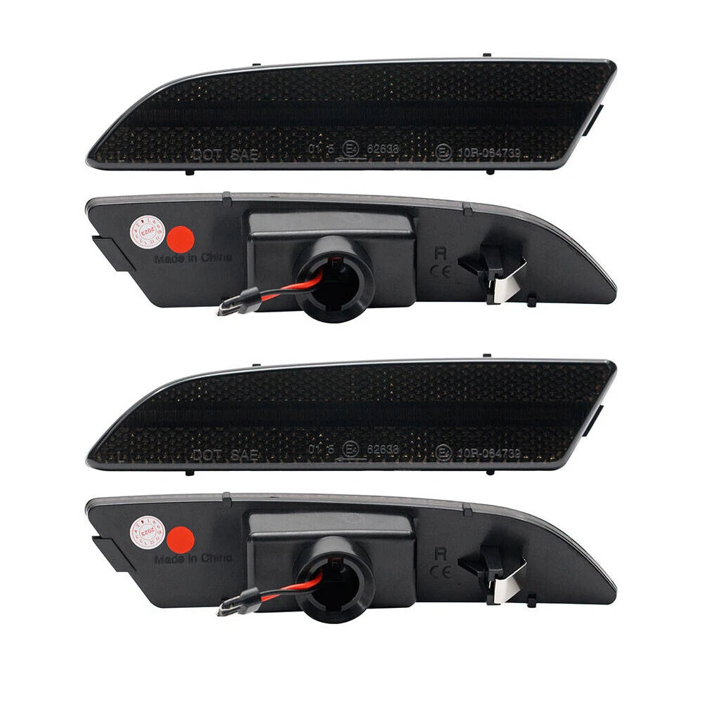 4X Smoked Bumper Turn Signal Side Marker Light for Chrysler Crossfire (2004–2008)