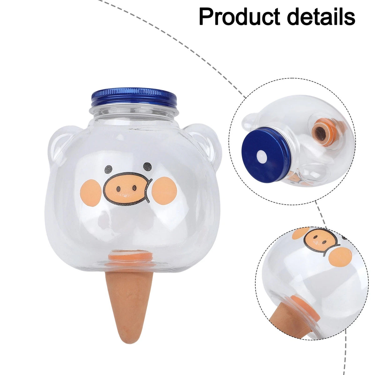 2X Automatic Plant Watering Devices Pig Shape Slow Release Tool