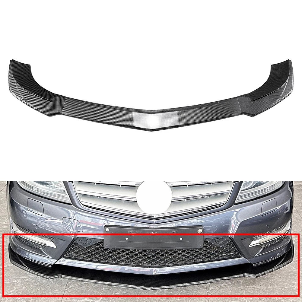 Front Bumper Spoiler for Mercedes Benz C Class W204 S204 (2011–2014)