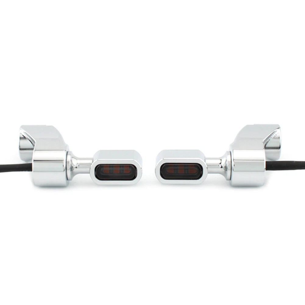Chrome Front Fork Turn Signal Indicator Light for Harley FXR (1987–2000)
