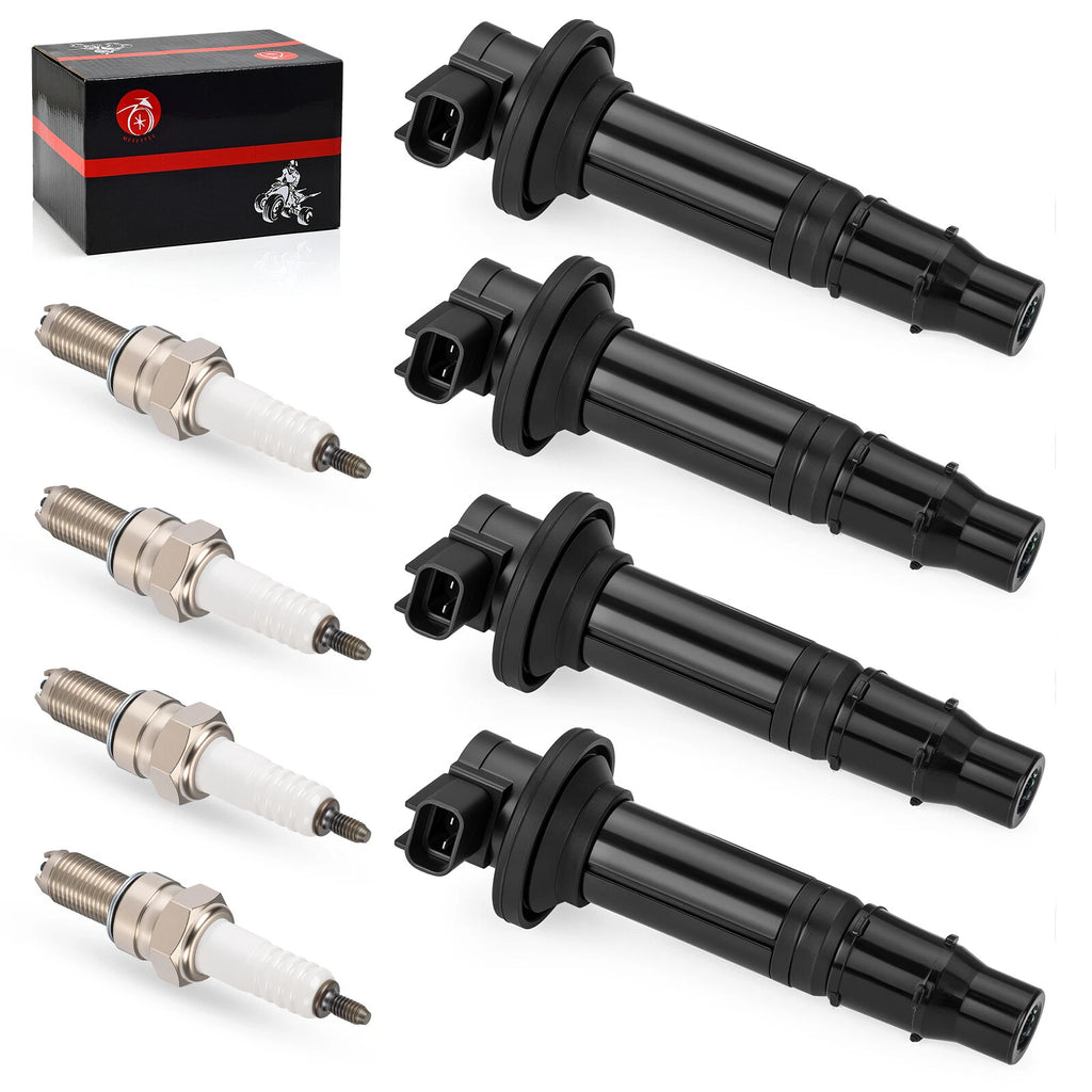 Set of 4 Ignition Coils & Spark Plugs for Yamaha YZF-R6 (1999–2002) 5EB-82310-00-00