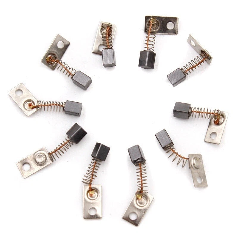 Set of 10 Carbon Brushes for Electric Motor Grinding Machine