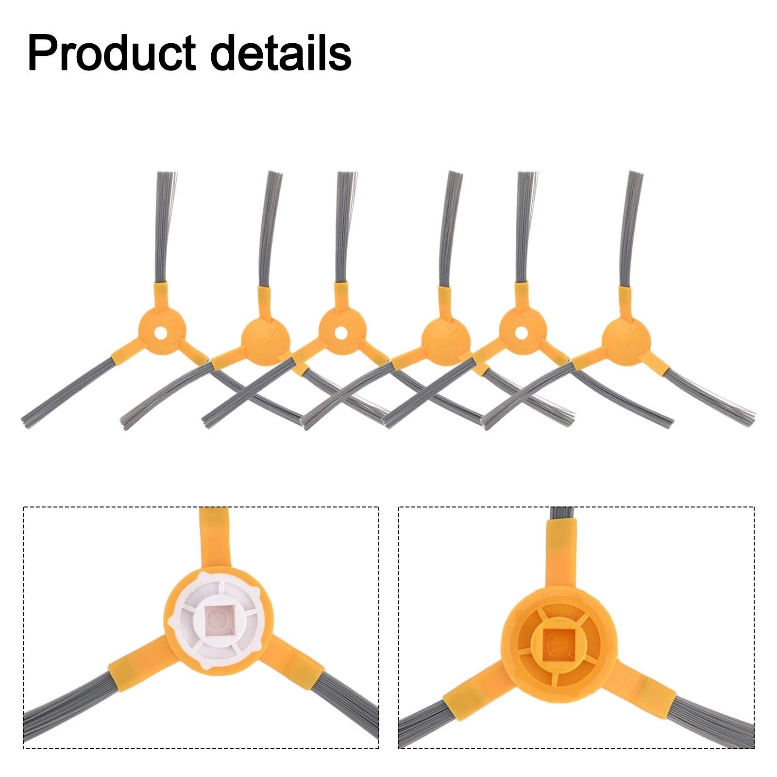 Set of 4 Side Brushes for Vacuum Cleaner (Compatible with )