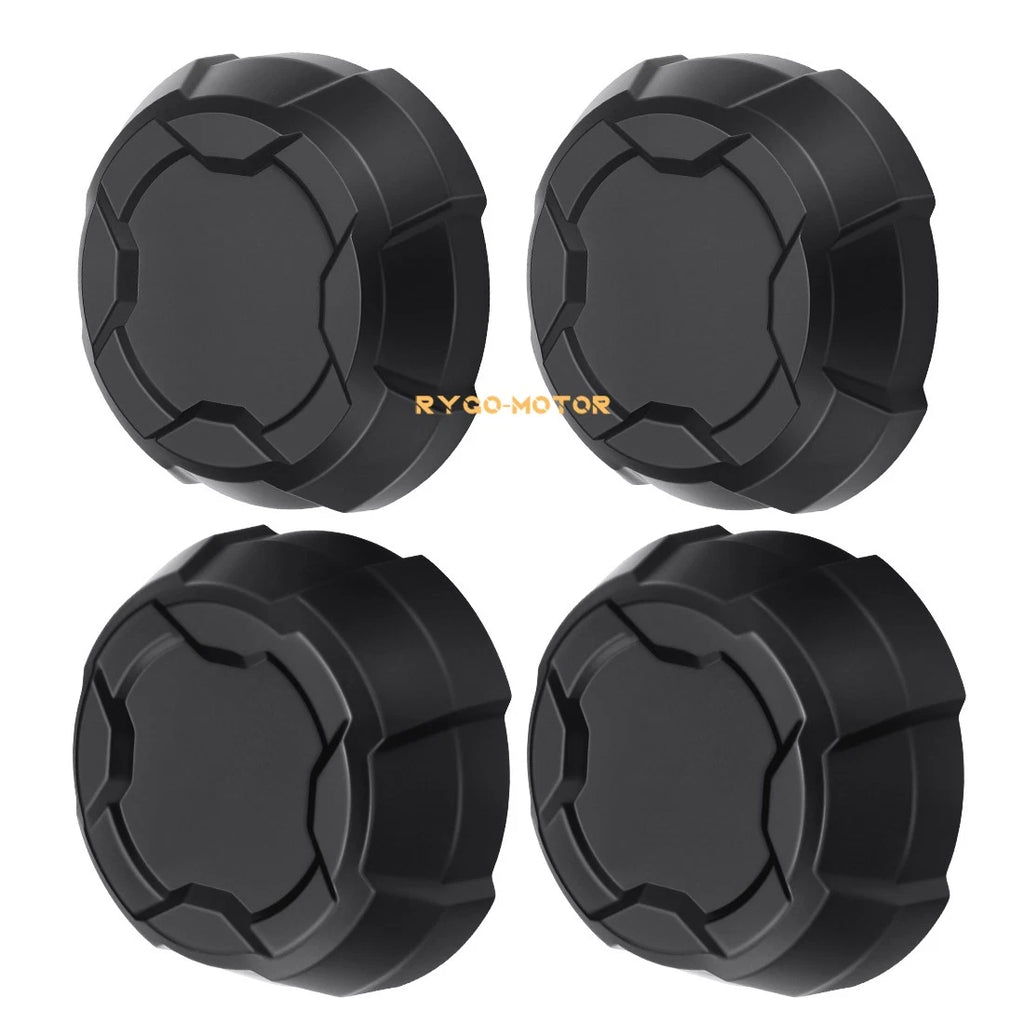 Set of 4 Matte Black Rim Caps for Polaris Ranger Crew SP 570 (2022–2025)