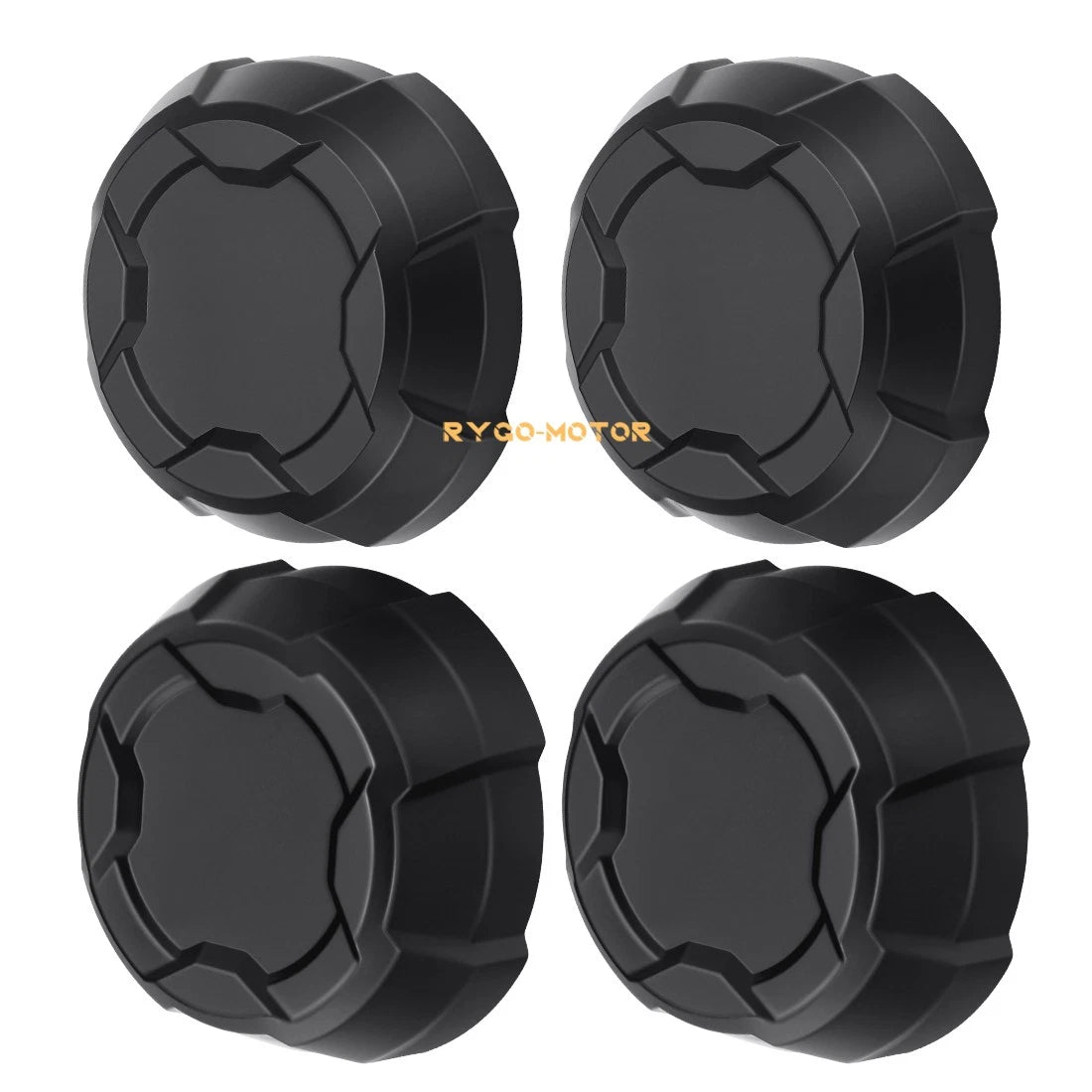 Set of 4 Matte Black Rim Caps for Polaris Ranger Crew SP 570 (2022–2025)