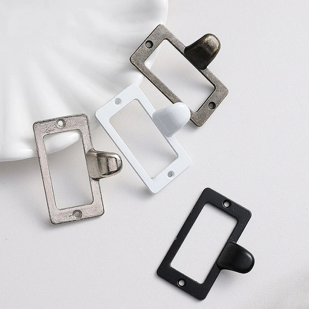 6/12Pcs Vintage Drawer Cabinet Frame Label Tag Pull File Card Holder Hardware
