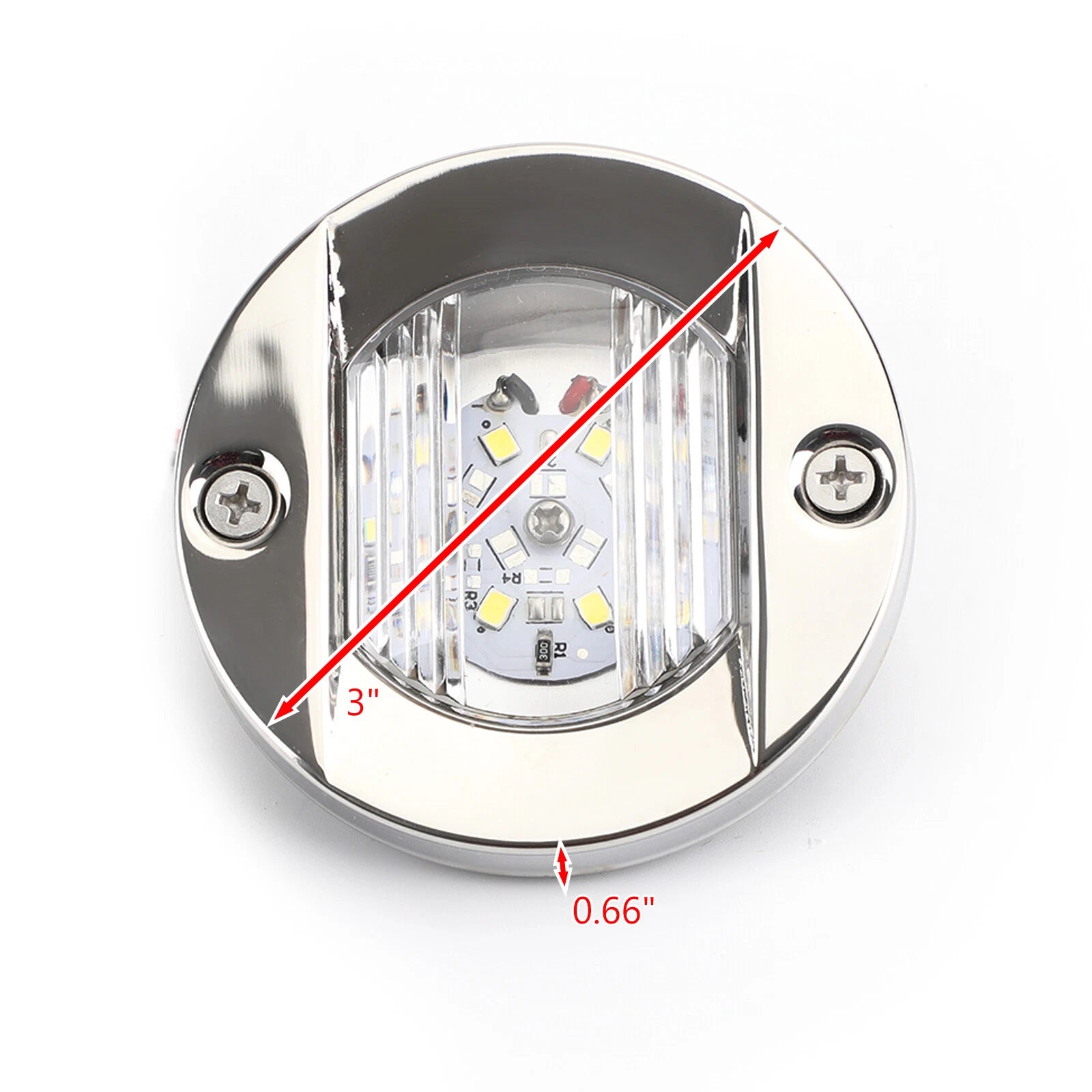 2X 12V Marine Blue Underwater LED Light for Boat (316 Stainless)