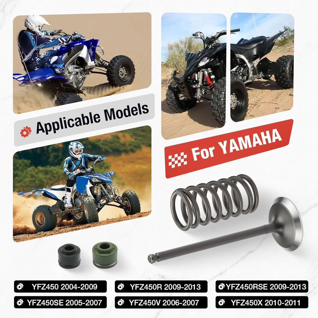 Intake Exhaust Valve & Seal Spring for Yamaha YFZ450 (2004–2009), YFZ450R (2009–2013)