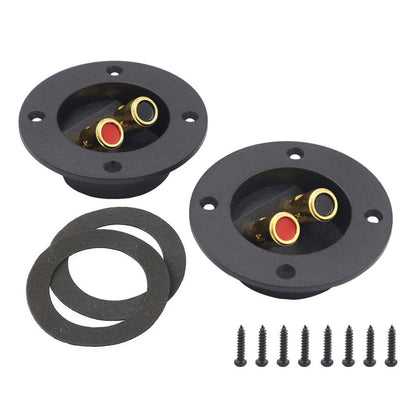 Round Spring Cup Terminal Connector for Speaker Box Subwoofer (2-Way)
