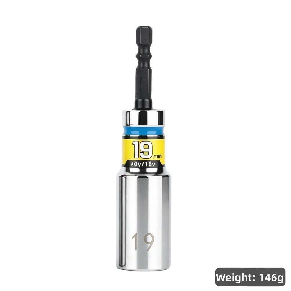 Heavy-Duty 14-Pc For Impact Sockets 8mm-19mm Chrome Finish for Diverse Tasks