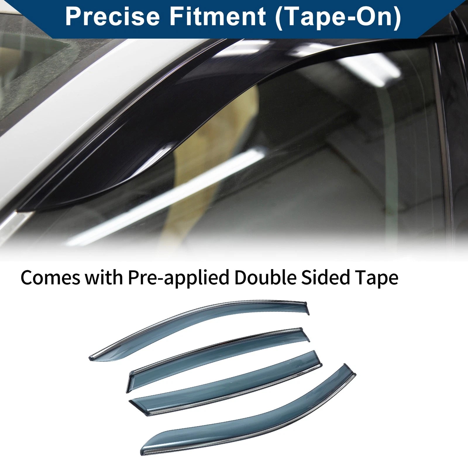 Car Window Deflectors Side Window Vent Visors for Chevrolet Malibu (2016–2024)