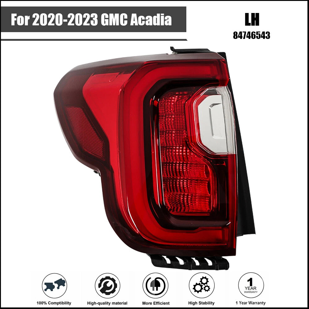Tail Light for GMC Acadia (2020–2023) Outer Driver/LH LED Brake Lamp