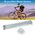 Bicycle Wheel Spokes Set 233mm Galvanized Carbon Steel for 14G 36PCS