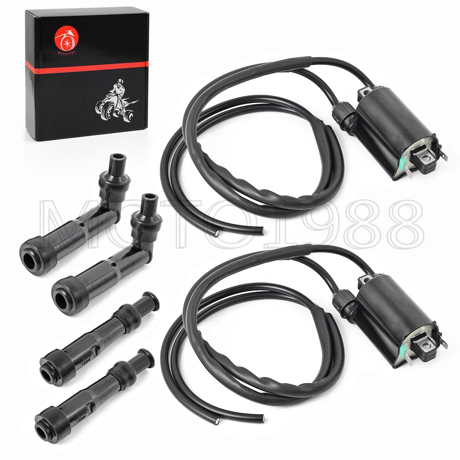 2 Sets Ignition Coil & Spark Plug Cap for Honda CB750 Nighthawk 750 (1991–2003)