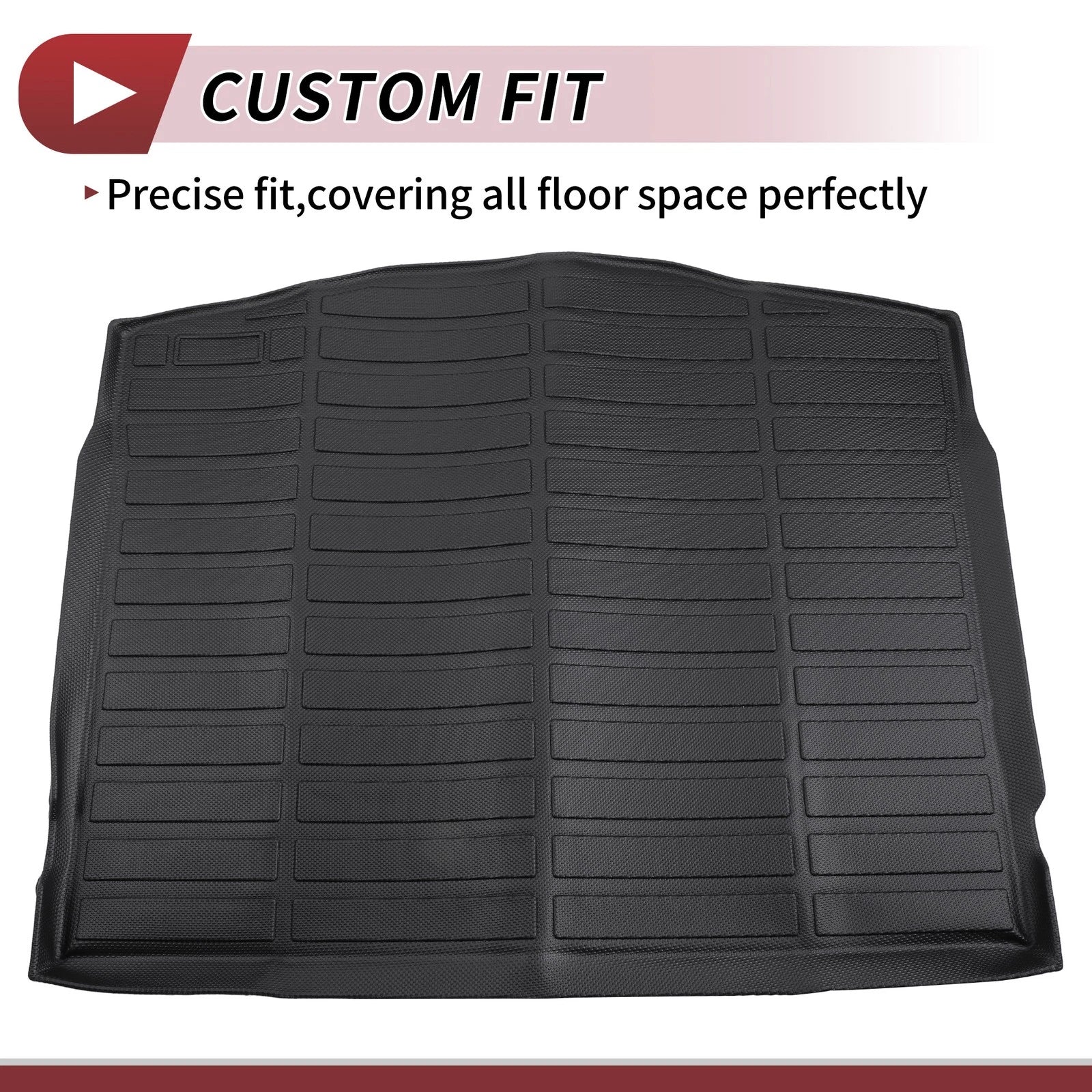 Cargo Liner Rear Trunk Mat for Ford Escape (2020–2024) TPE Long Grid Pattern