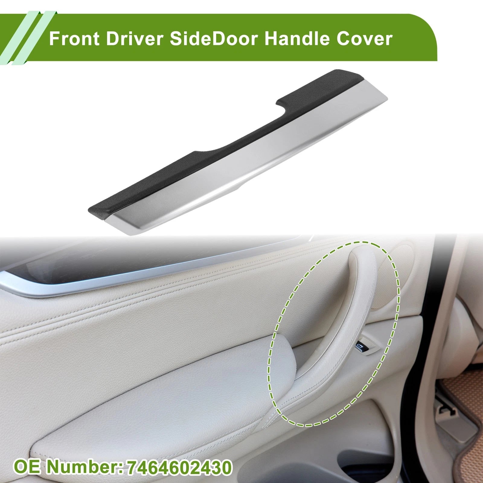 Door Panel Handle Pull Trim Cover Replacement for Toyota Corolla (2014–2018)