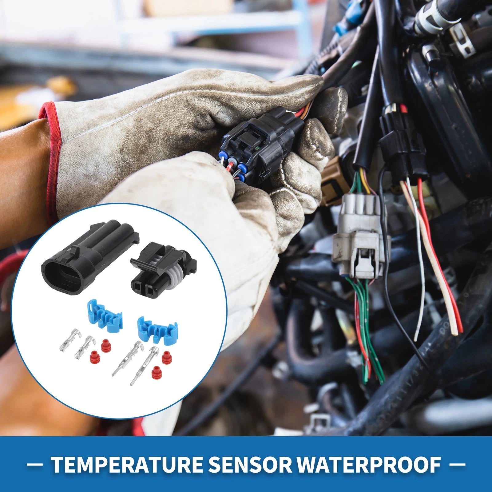 Temperature Sensor Waterproof Connector 2 Pin for Chevy (2011–2018)