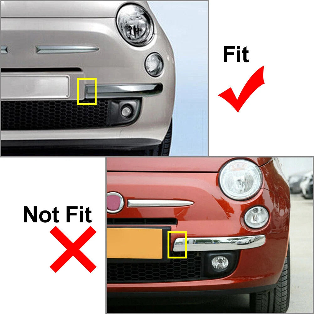 Front Left Side Bumper Moulding Trim for Fiat 500 (2007–2015)