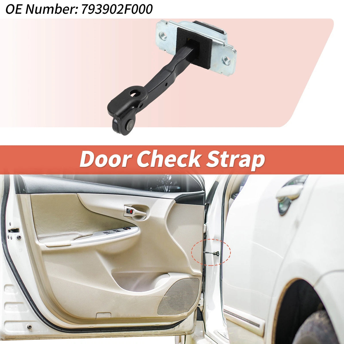 Front Right Door Check Strap No.793902F000 for Kia Spectra (2005–2009)