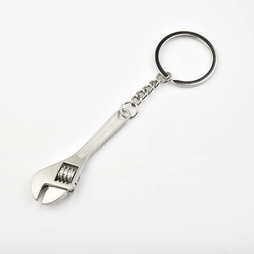 Metal Wrench Spanner Key Chain for Universal Use (11.7cm)