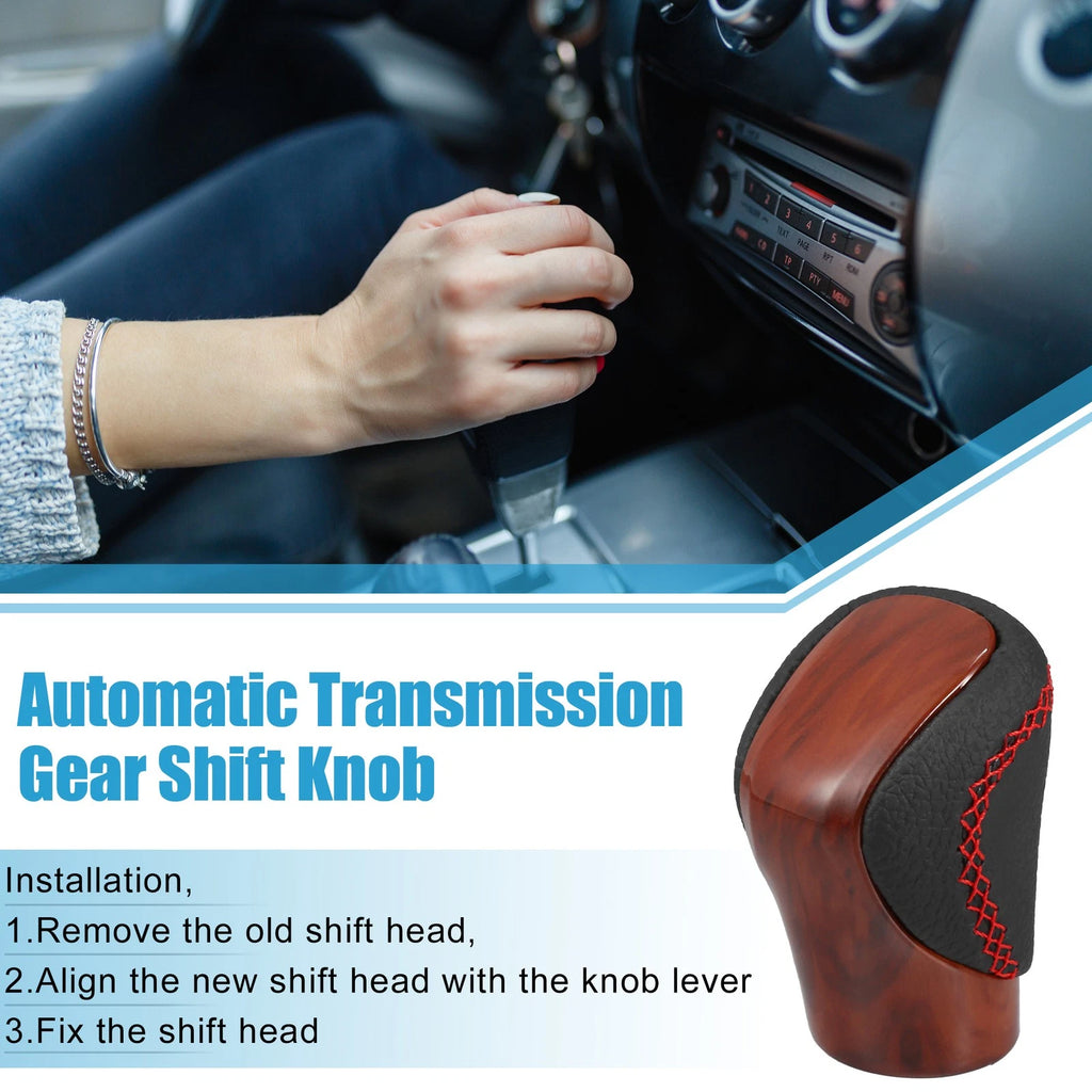 Gear Shift Knob Replacement for Lexus Wood Grain with Red Thread (2010–2018)