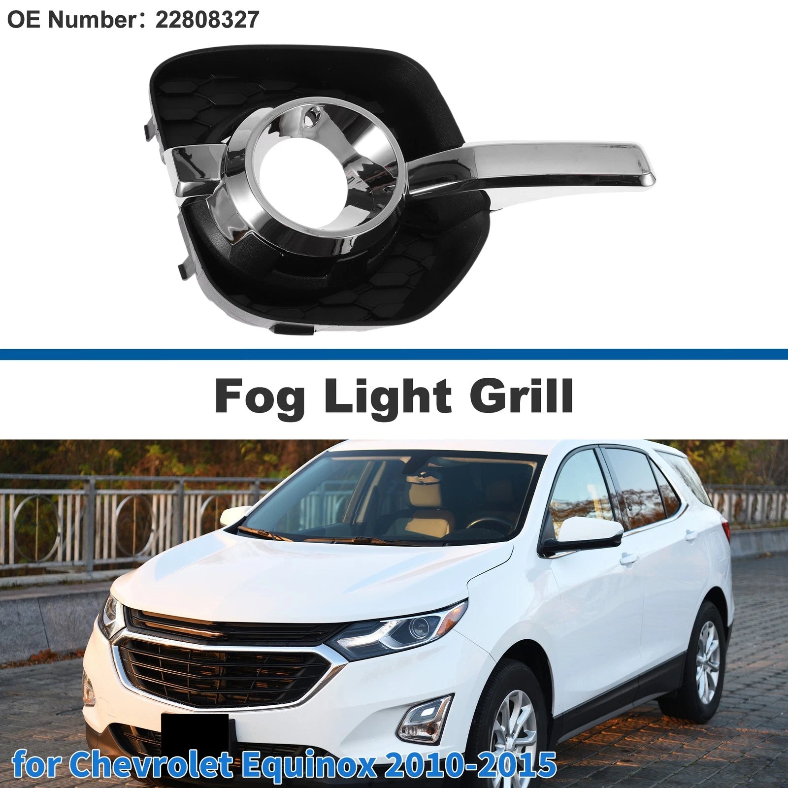 Front Right Fog Light Grill Replacement for Chevrolet Equinox (2010–2015)