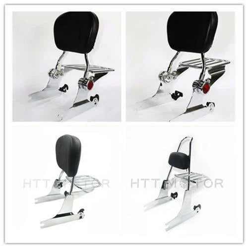 Chrome Passenger Sissybar Backrest for Harley Softail (2000–2005) FL Deluxe (2006–2017)
